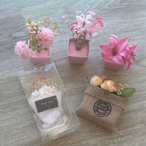 5-Pc Assorted Small Floral Decorative Flowers Items